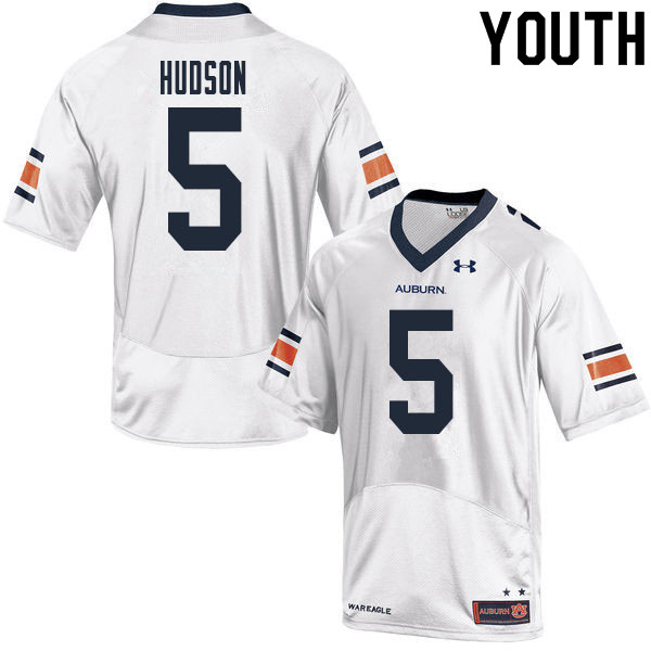 Youth #5 Kobe Hudson Auburn Tigers College Football Jerseys Sale-White
